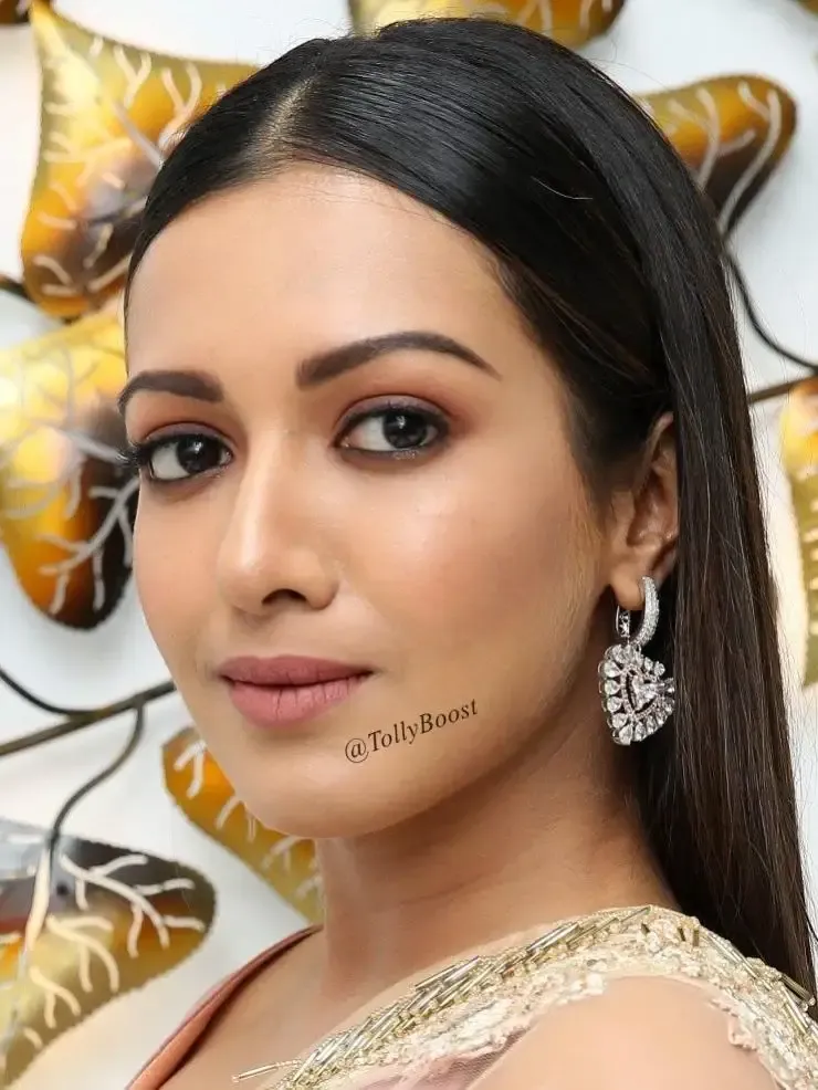 Indian Actress Catherine Tresa Beautiful Earrings Face Closeup